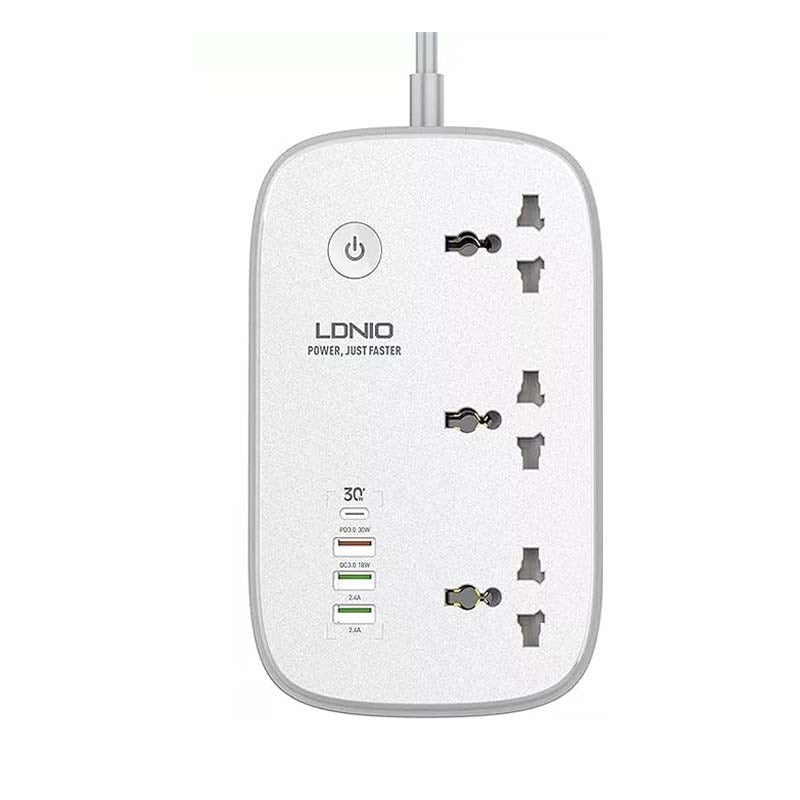 لدنيو كابل تمديد طاقة ذكي بتقنية واى فاى مزود بثلاثة مقابس، ومنفذ شحن سريع يو اس بى تايب سى بى دى، ومنفذين يو اس بى تايب ايه، ومنفذ كيو سى 3.0، ويعمل مع تطبيق ذكي لدنيو كابل تمديد طاقة ذكي بتقنية واى فاى مزود بثلاثة مقابس، ومنفذ شحن سريع يو اس بى تايب سى بى دى، ومنفذين يو اس بى تايب ايه، ومنفذ كيو سى 3.0، ويعمل مع تطبيق ذكي